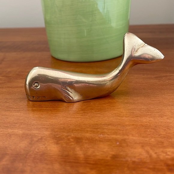Other - Last call! Rare vintage brass whale paperweight